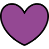 Heart Violet Black Valentine's Day