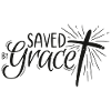 Saved by Grace Lettering