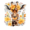 Giraffe Blumen Tier Geschenk