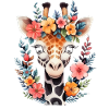 Giraffe Blumen Tier Geschenk