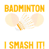 Funny badminton player