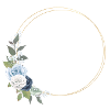 Roses bleues, Cercle, Personnalisable