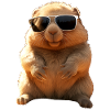 Wombat con occhiali da sole Australia Cute Wombats