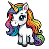 Regenbogen Einhorn Illustration