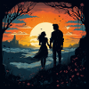 sunset couple