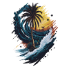 Summer Wave Palm Tree