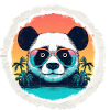 Bébé panda en vacances