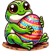 Easter Frog: Loving Embrace