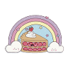 Kawaii Erdbeerkuchen – Sweet Design 🍰🌈