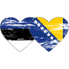 Estonia Bosnia flag heart used