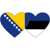 Bosnia Estonia Flag Heart