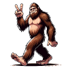Joyful Bigfoot Walking