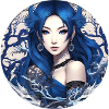 Asian,Anime,Dragon,Blue Hair,Blue Eyes,Japan