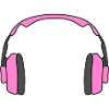Headphones Pink Gaming Music