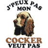 Humour chien de race cocker