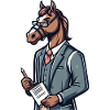 Professeur de cheval mignon