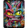 Chat graffiti abstrait