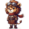 Cute Lion Pilot