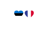 Estonia France Heartbeat Flag Este