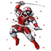 Astronauten-Samurai-Krieger