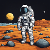 Astronaute sur une planète