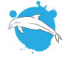 Stylish Dolphin Art Paint Splash