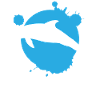 Stilvoller Delfin Kunst Farbspritzer