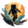 Abstract Astronaut Planet Space