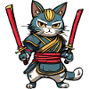 Chat samouraï #36