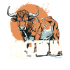 Tegneserieko med teksten: Proteinmælk