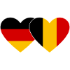 Germany Belgium Flag Heart