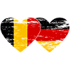 Belgique Allemagne Drapeau Coeur