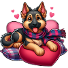 German Shepherd Love Heart