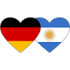 Germany Argentina Flag Heart
