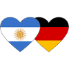 Argentine Allemagne Drapeau Coeur