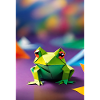 Green Origami Frog