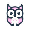Design hibou rose