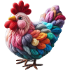 Poule en laine