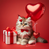 A Cute Kitten - Valentine's Day