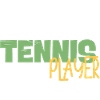 Tennis Player Stickman Tee Art