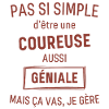 COUREUSE GÉNIALE rouge brunâtre foncé