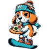 Beagle Snowboarder: Pizza Descent