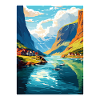 Fjordene Norge Norske fjelde Skandinavien
