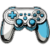 Controller Blue Illustration