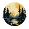 Full moon woods