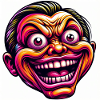 Crazy man cartoon