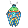 scarabée bleu