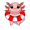Axolotl Motif Kids Lifeguard