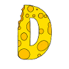 Bokstaven D - Begynnelsebokstaven D - Ostmotiv