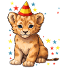 Jeg er 3 år gammel Lion Lion 3rd fødselsdag